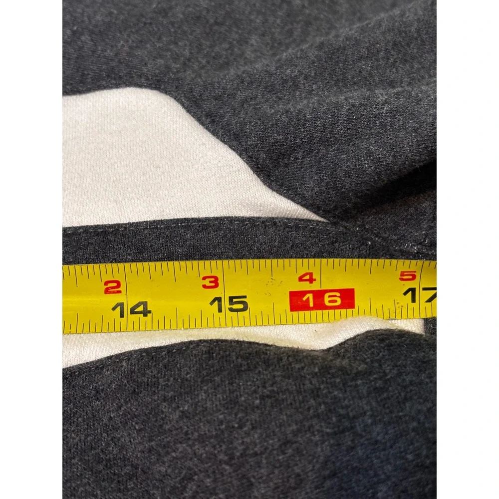 Nike Hoodie Youth Medium 8-10 Gray White Full Zip Y2K Vintage Striped Sportswear